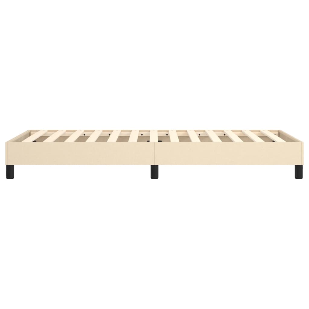 Bettgestell ohne Matratze Creme 100x200 cm Stoff