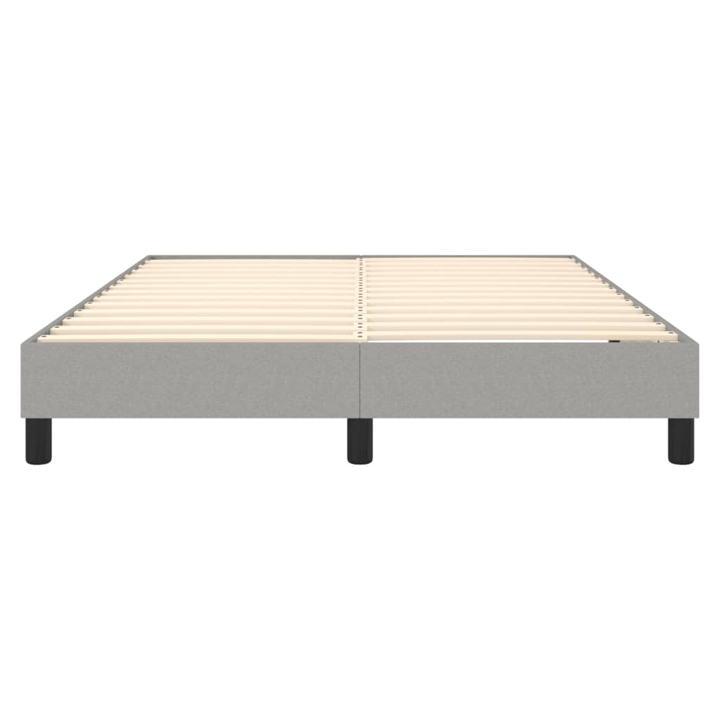 Bettgestell ohne Matratze Hellgrau 140x190 cm Stoff