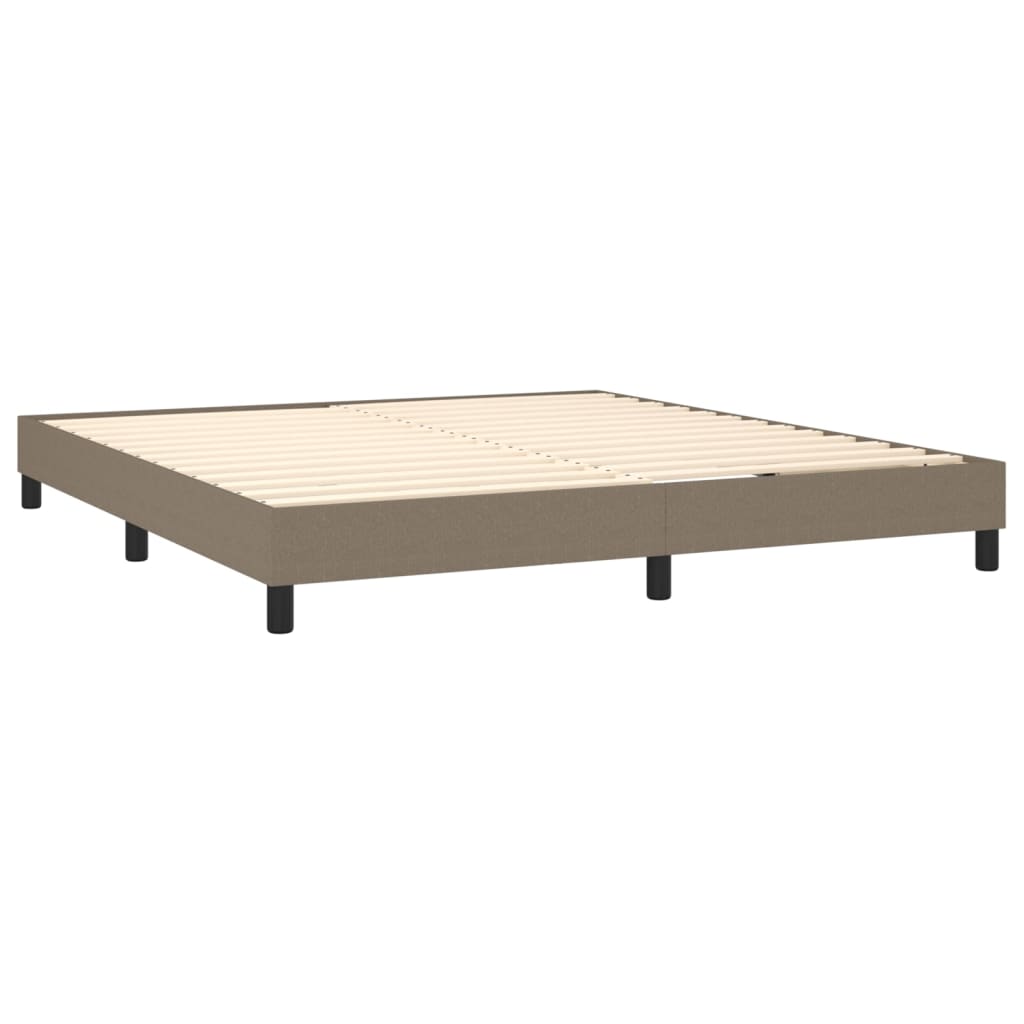 Bettgestell ohne Matratze Taupe 180x200 cm Stoff
