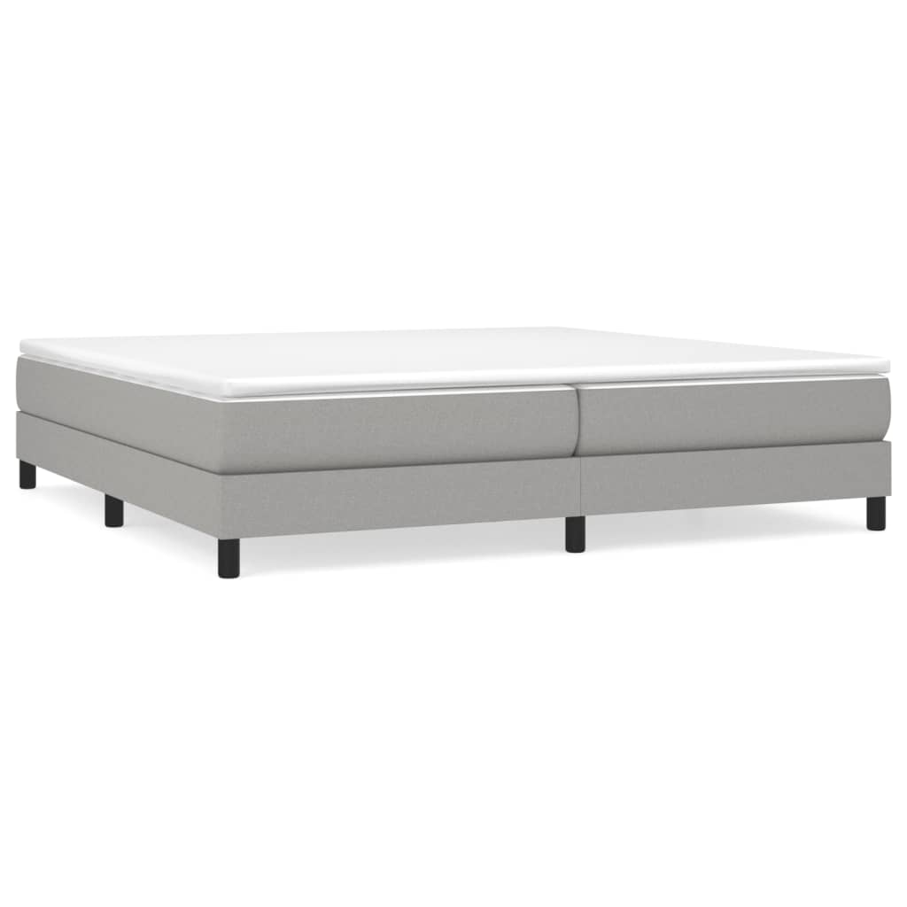 Bettgestell ohne Matratze Hellgrau 200x200 cm Stoff