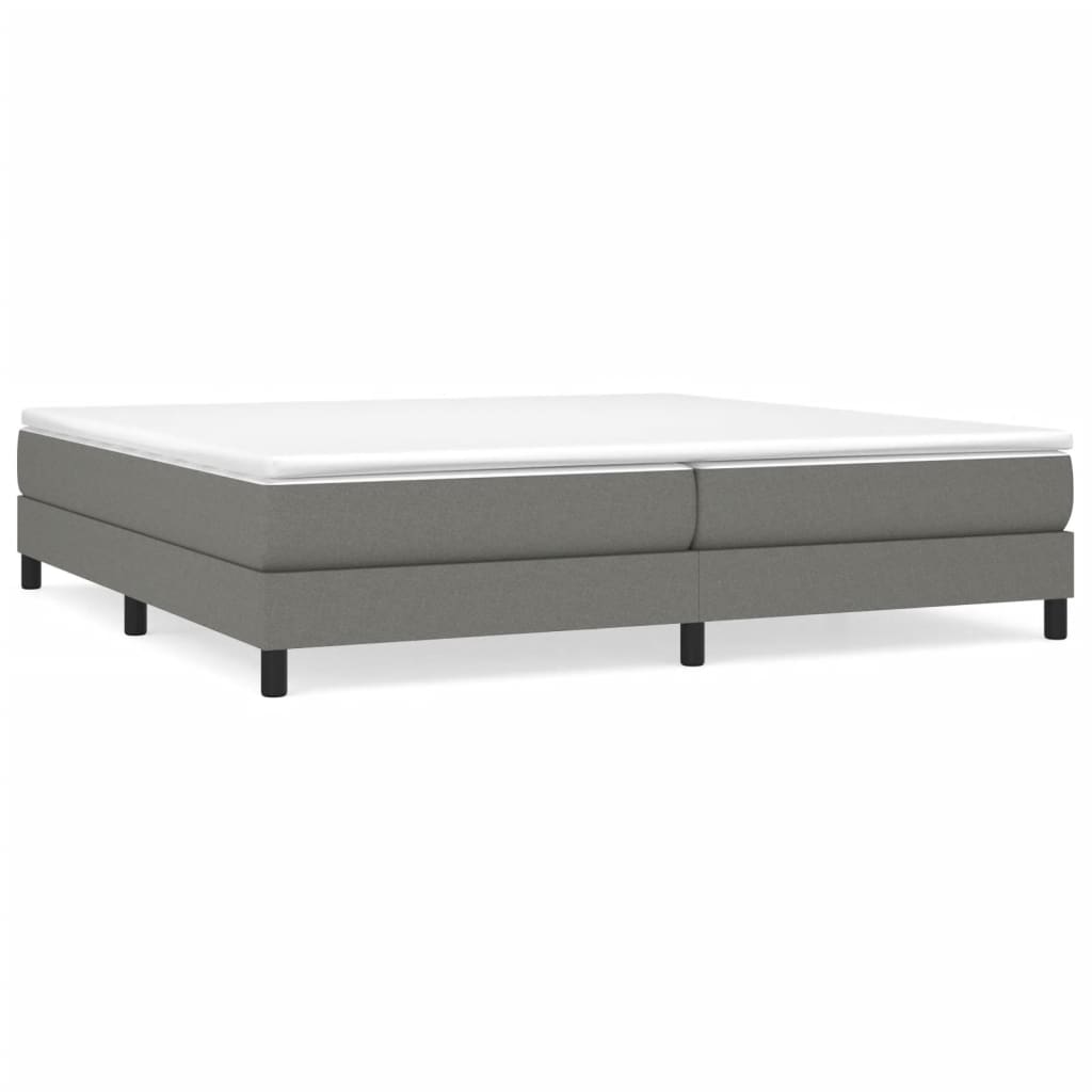 Bettgestell ohne Matratze Dunkelgrau 200x200 cm Stoff