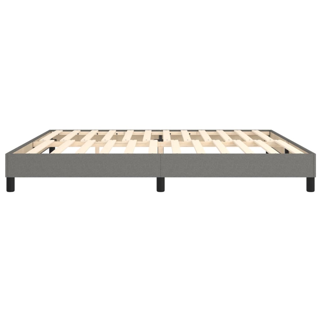 Bettgestell ohne Matratze Dunkelgrau 200x200 cm Stoff