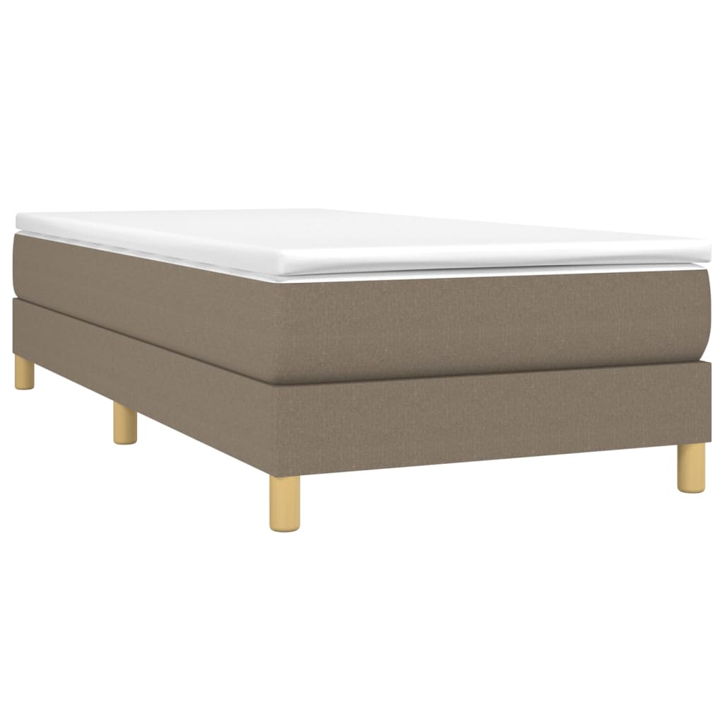 Bettgestell ohne Matratze Taupe 90x200 cm Stoff