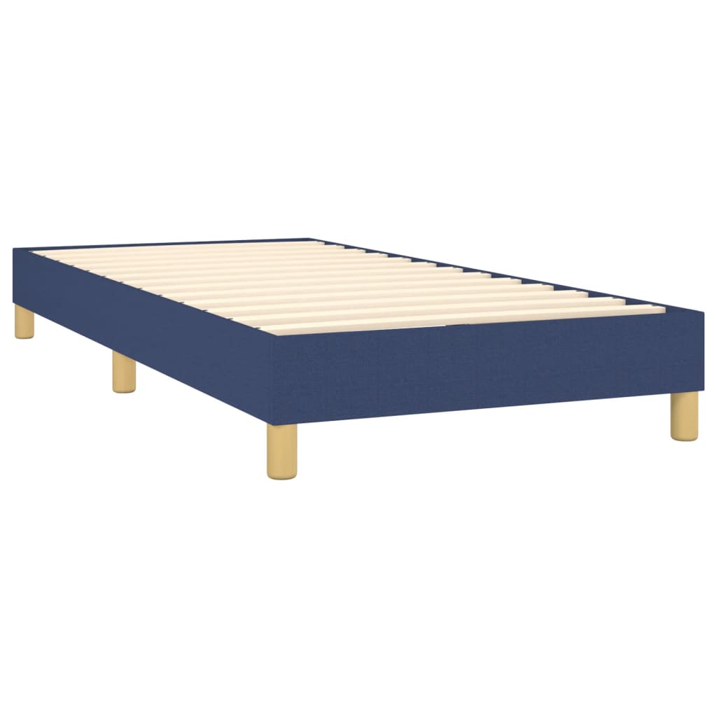 Bettgestell ohne Matratze Blau 90x200 cm Stoff