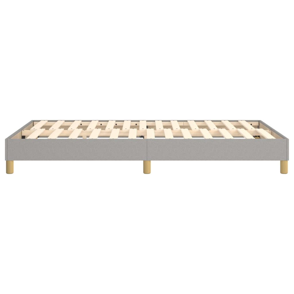 Bettgestell ohne Matratze Hellgrau 120x200 cm Stoff