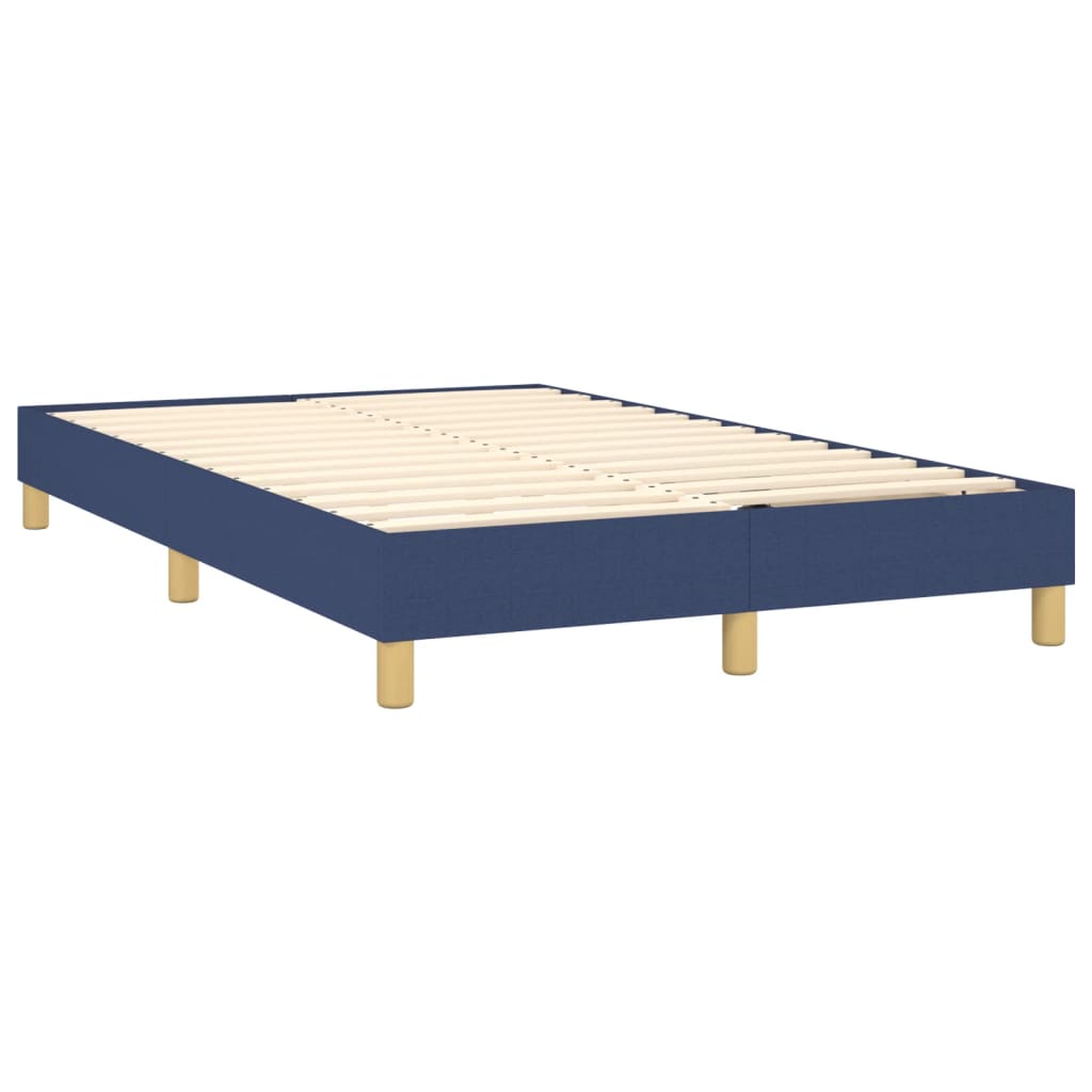 Bettgestell ohne Matratze Blau 120x200 cm Stoff