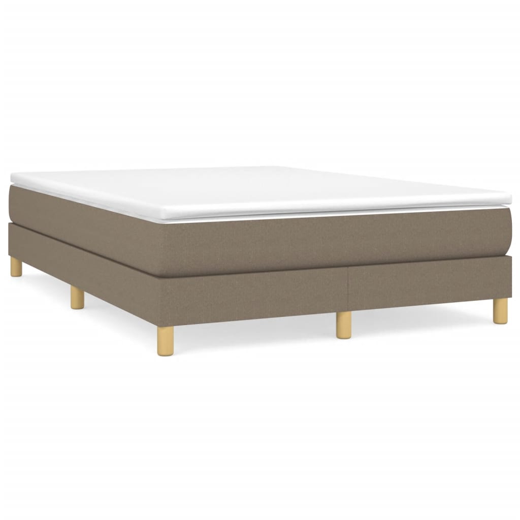 Bettgestell ohne Matratze Taupe 140x190 cm Stoff