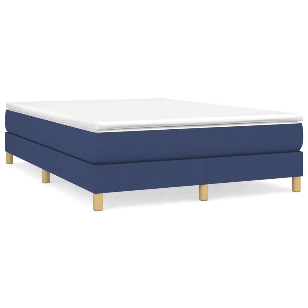 Bettgestell ohne Matratze Blau 140x190 cm Stoff