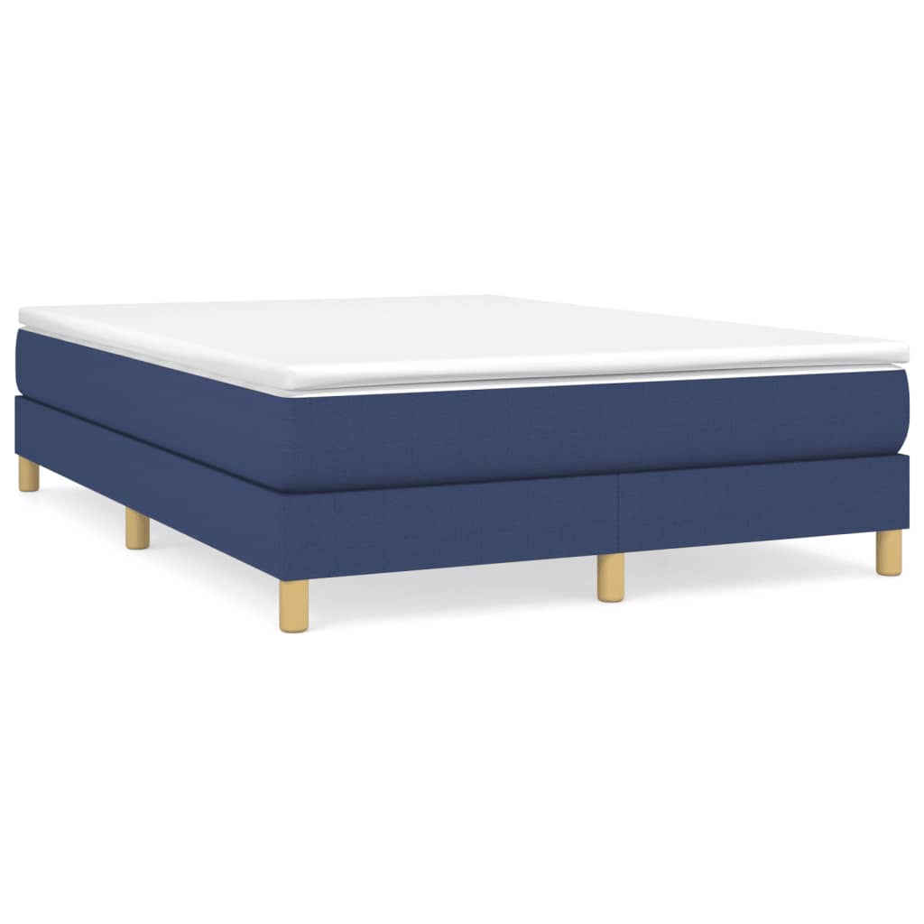 Bettgestell ohne Matratze Blau 140x200 cm Stoff