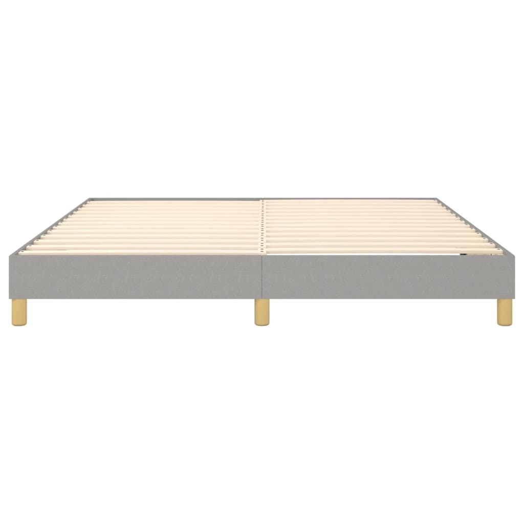 Bettgestell ohne Matratze Hellgrau 160x200 cm Stoff
