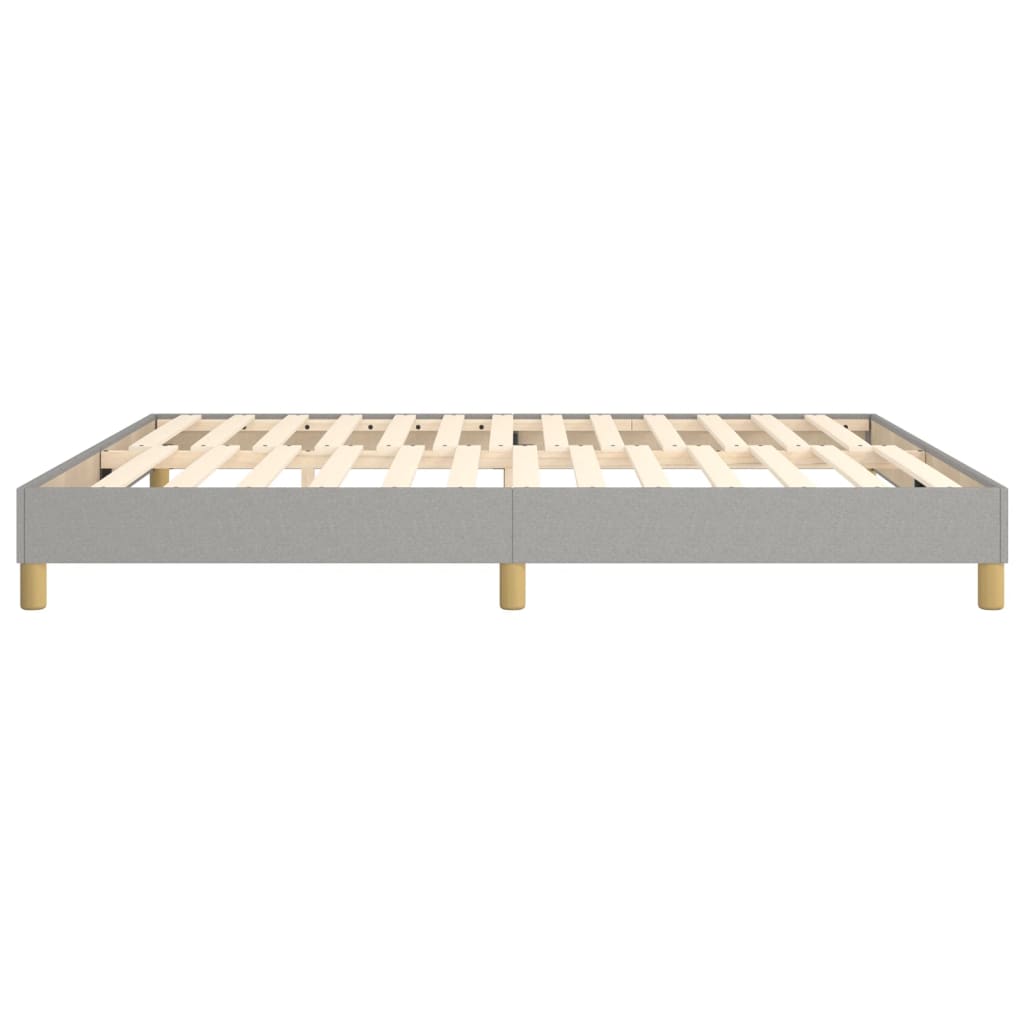 Bettgestell ohne Matratze Hellgrau 160x200 cm Stoff