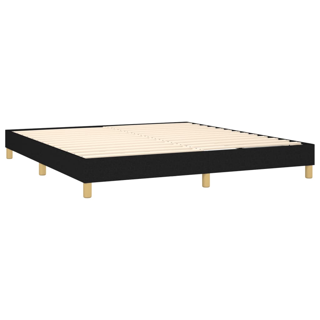 Bettgestell ohne Matratze Schwarz 180x200 cm Stoff