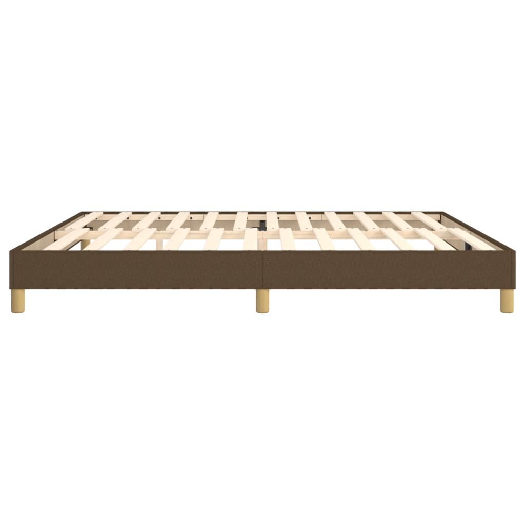 Bettgestell ohne Matratze Dunkelbraun 200x200 cm Stoff
