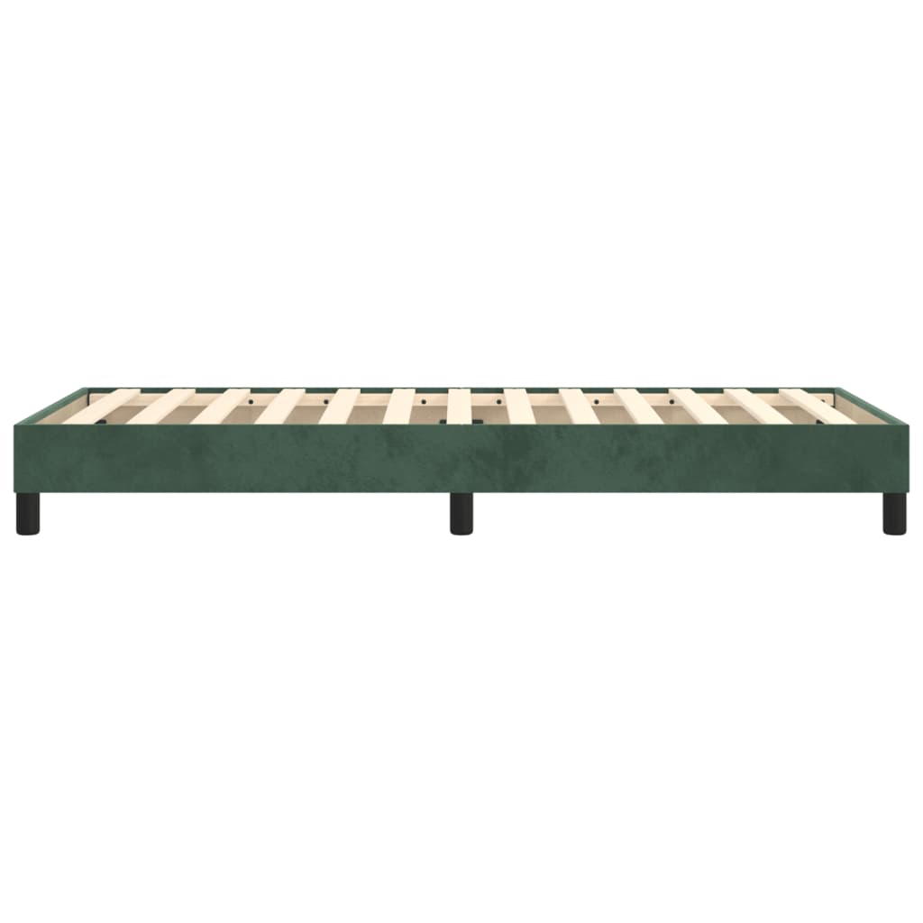 Bettgestell ohne Matratze Dunkelgrün 90x200 cm Samt