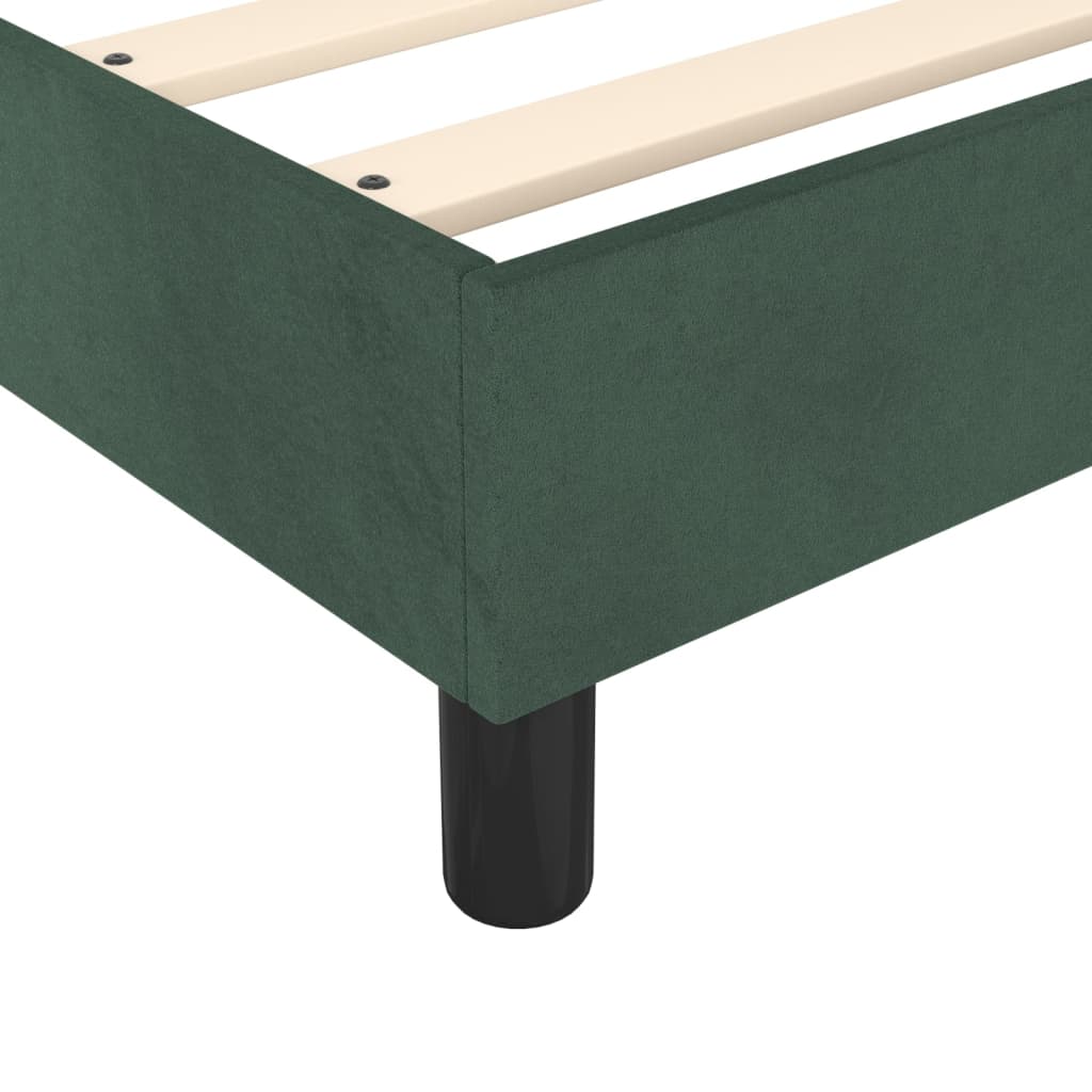 Bettgestell ohne Matratze Dunkelgrün 90x200 cm Samt