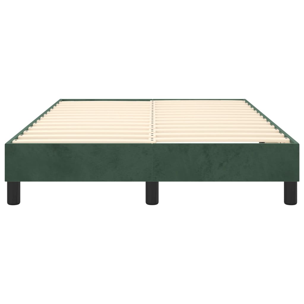 Bettgestell ohne Matratze Dunkelgrün 120x200 cm Samt