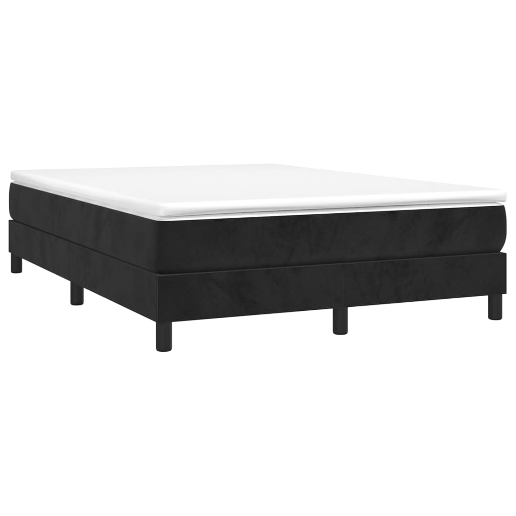 Bettgestell ohne Matratze Schwarz 140x200 cm Samt