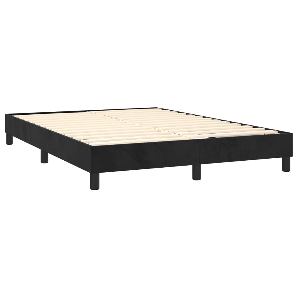 Bettgestell ohne Matratze Schwarz 140x200 cm Samt