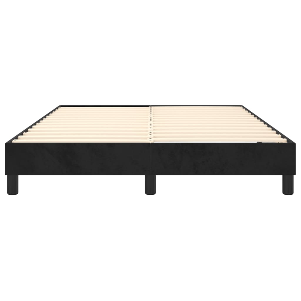Bettgestell ohne Matratze Schwarz 140x200 cm Samt