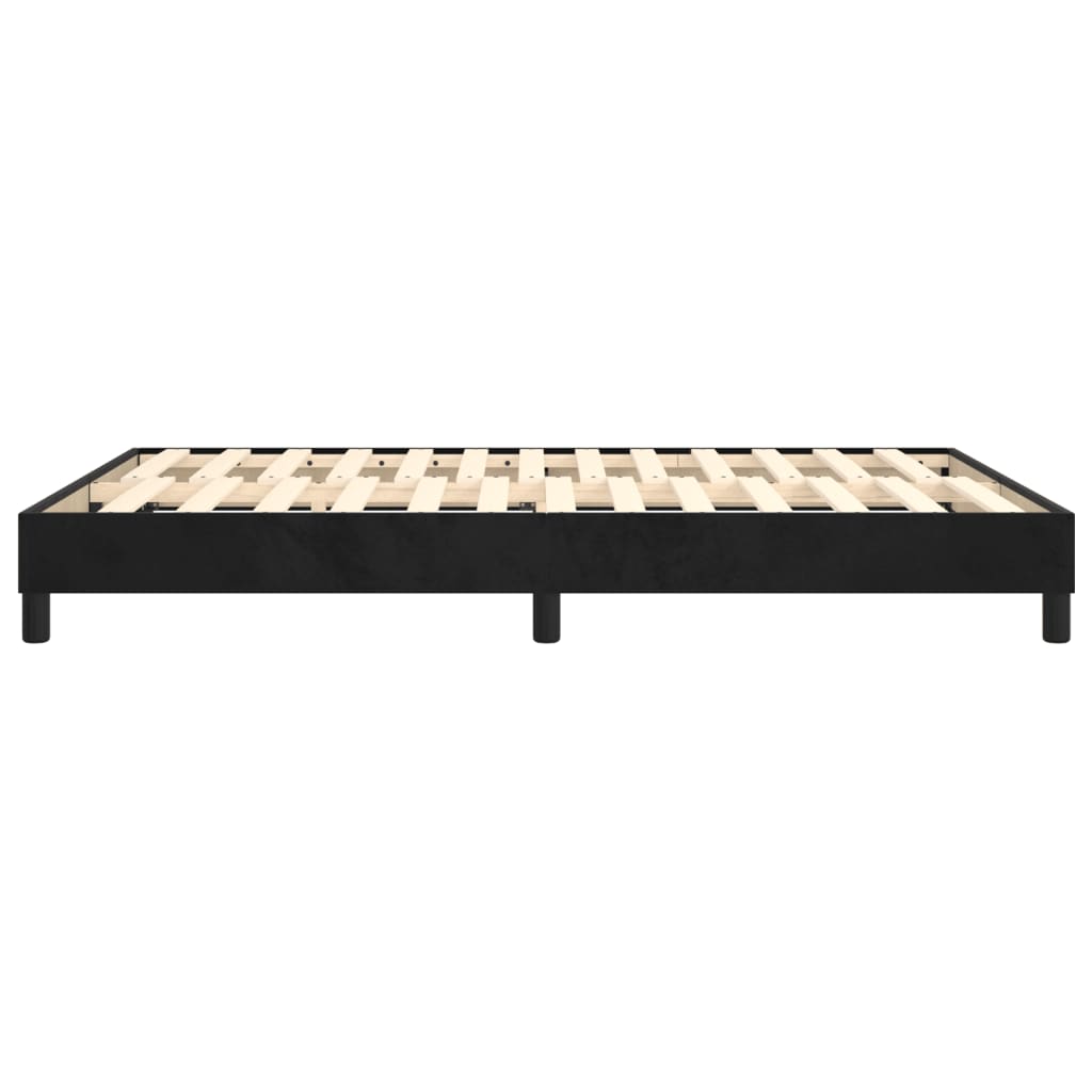 Bettgestell ohne Matratze Schwarz 140x200 cm Samt
