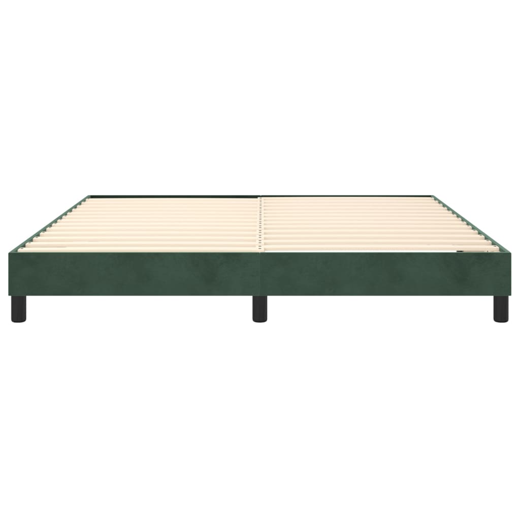 Bettgestell ohne Matratze Dunkelgrün 160x200 cm Samt