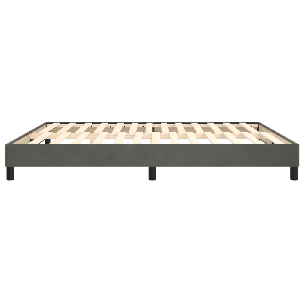 Bettgestell ohne Matratze Dunkelgrau 180x200 cm Samt