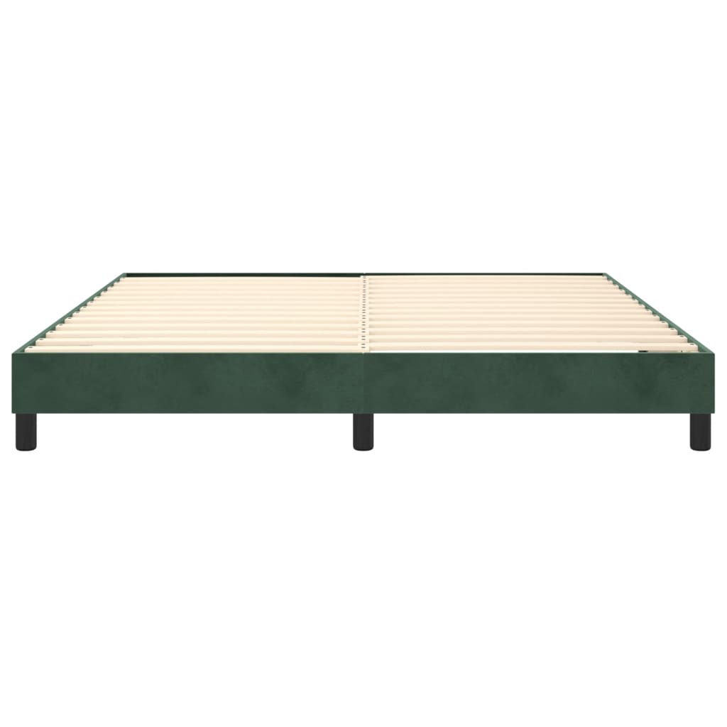 Bettgestell ohne Matratze Dunkelgrün 180x200 cm Samt