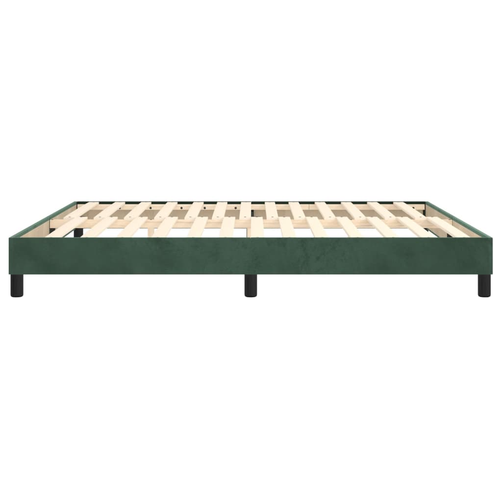 Bettgestell ohne Matratze Dunkelgrün 180x200 cm Samt