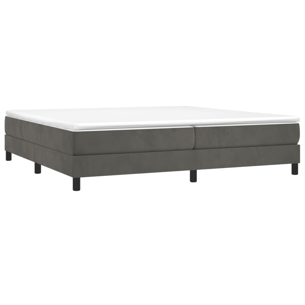 Bettgestell ohne Matratze Dunkelgrau 200x200 cm Samt