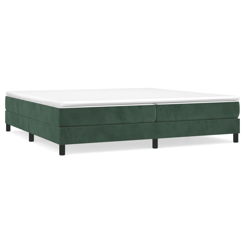 Bettgestell ohne Matratze Dunkelgrün 200x200 cm Samt