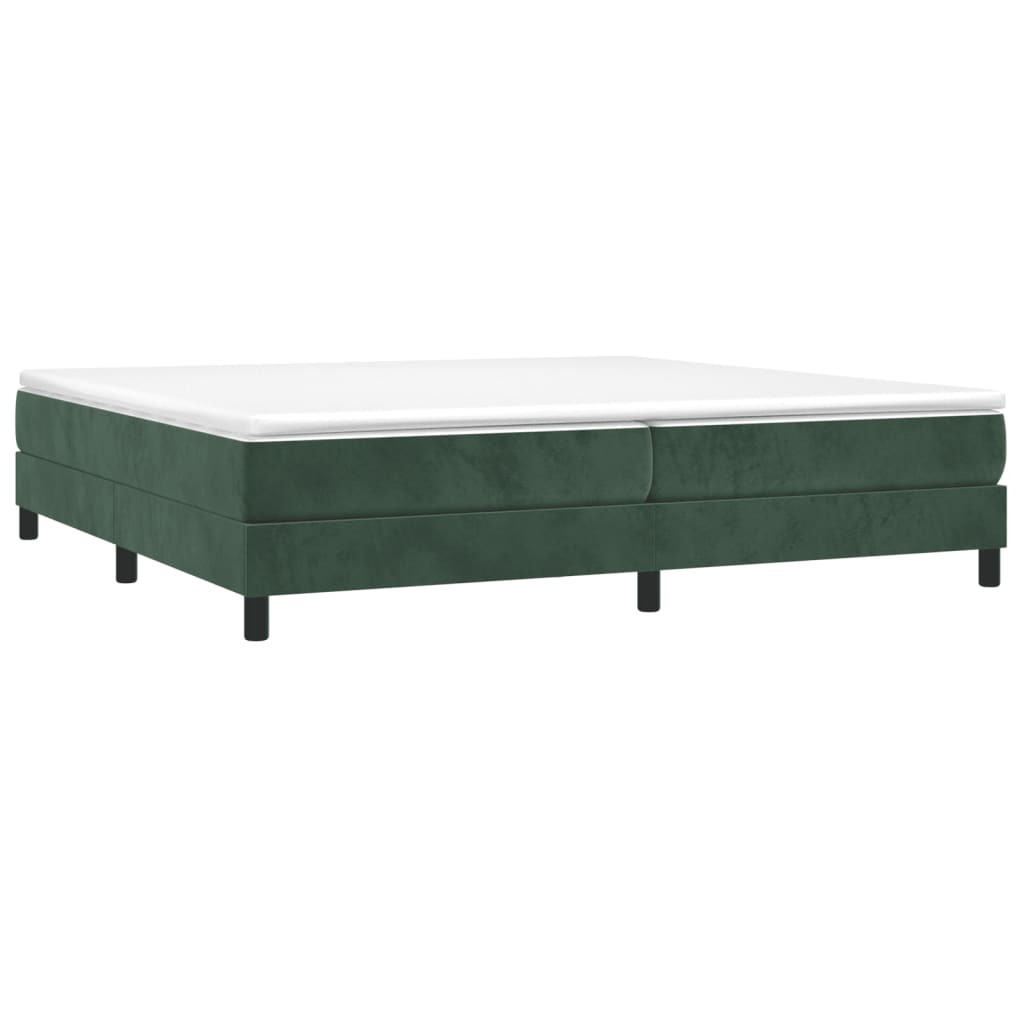 Bettgestell ohne Matratze Dunkelgrün 200x200 cm Samt
