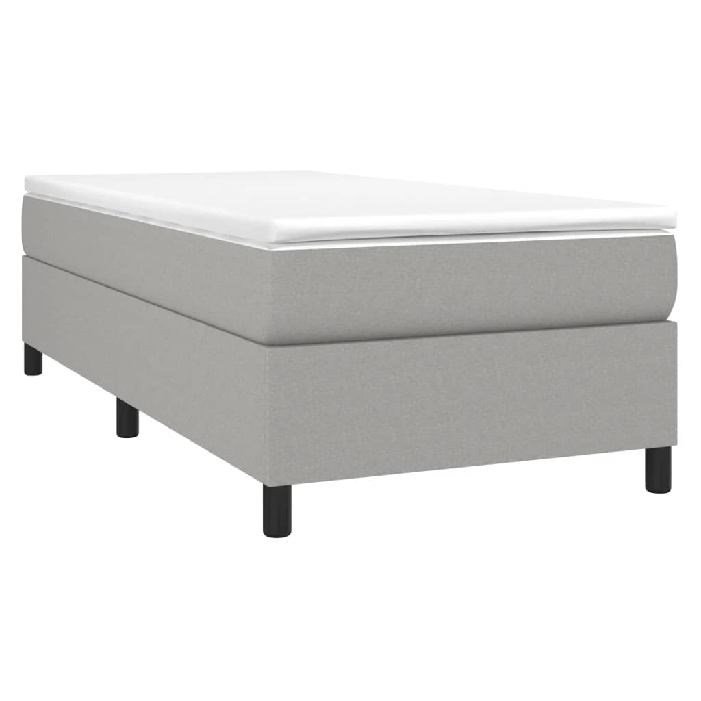 Bettgestell ohne Matratze Hellgrau 90x190 cm Stoff