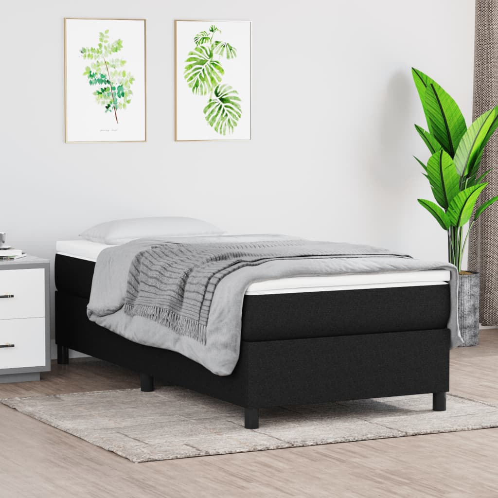 Bettgestell ohne Matratze Schwarz 90x190 cm Stoff