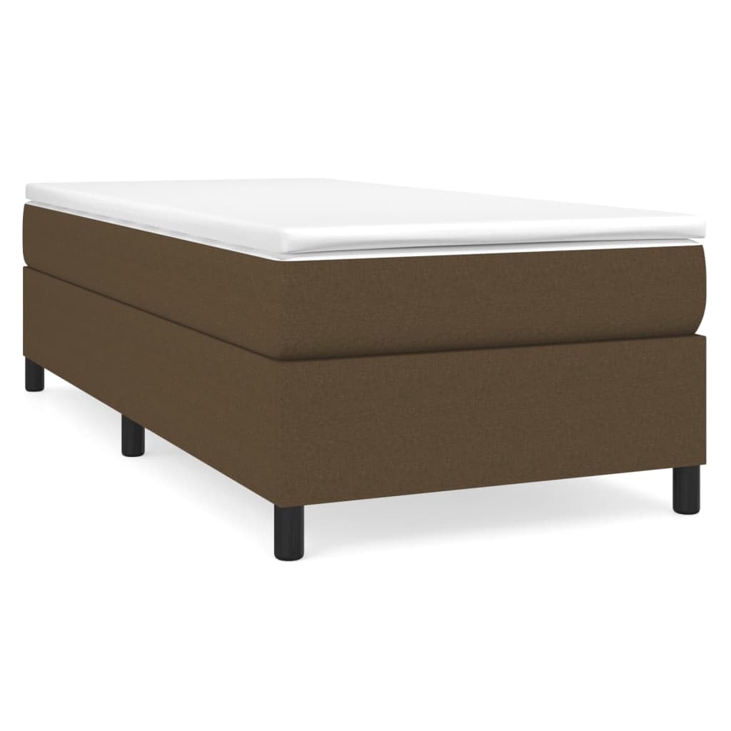 Bettgestell ohne Matratze Dunkelbraun 90x190 cm Stoff