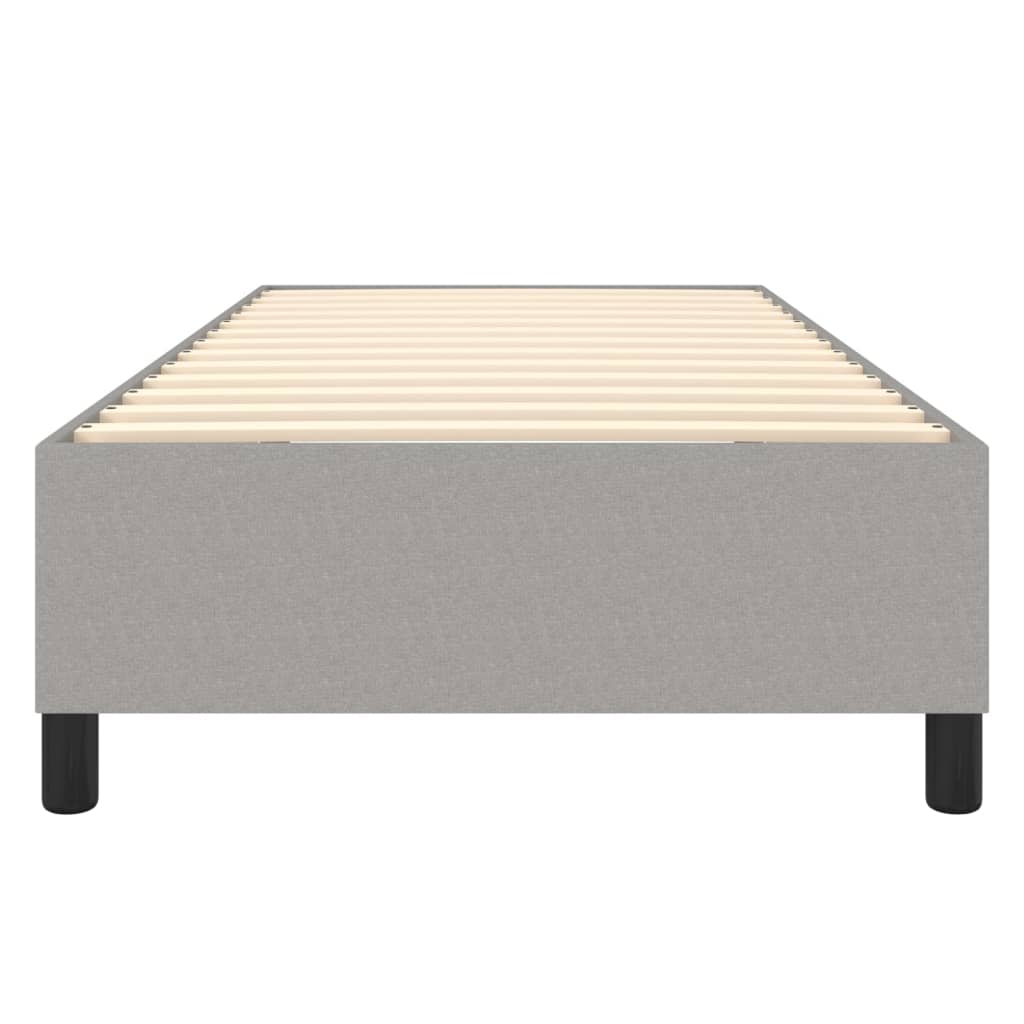 Bettgestell ohne Matratze Hellgrau 90x200 cm Stoff