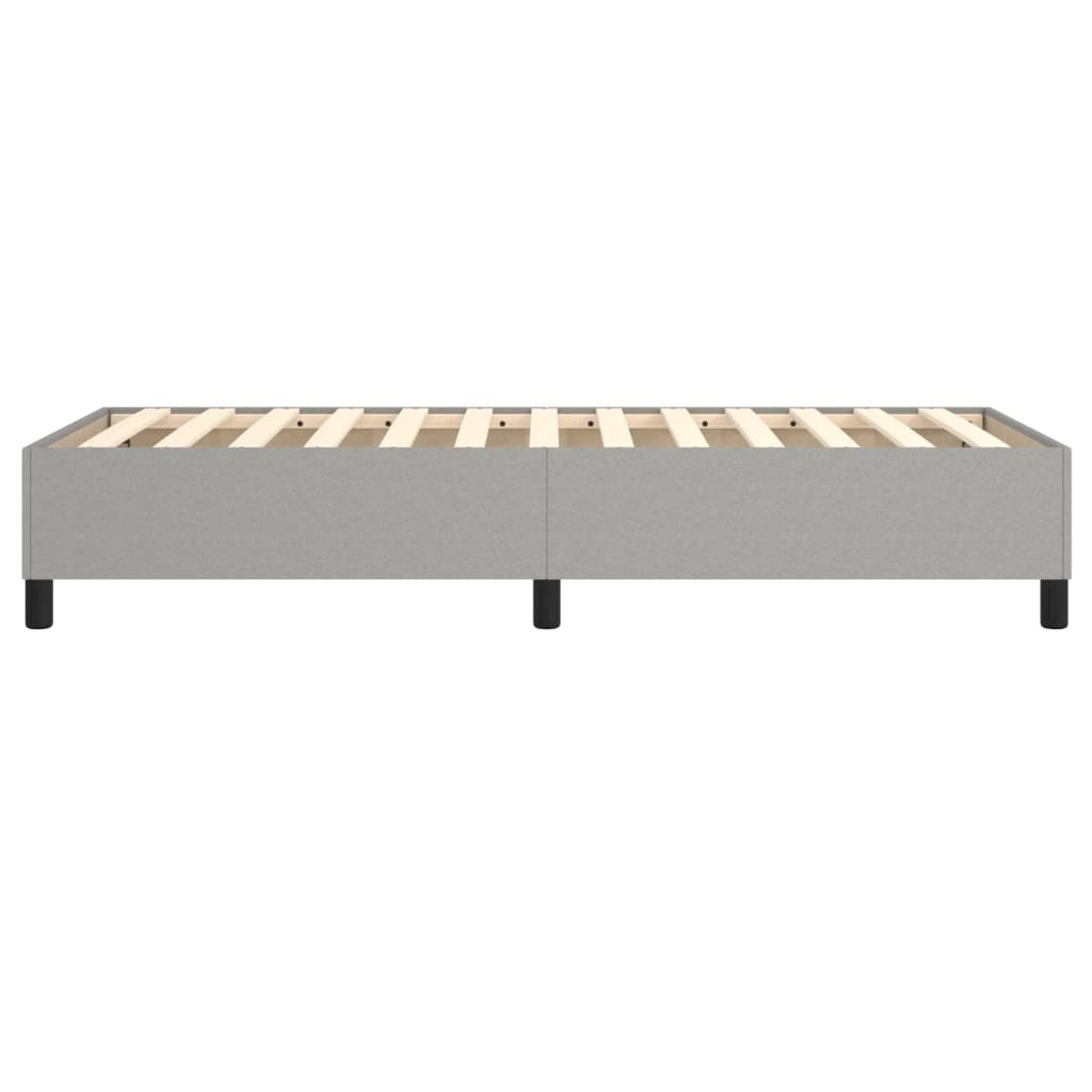 Bettgestell ohne Matratze Hellgrau 90x200 cm Stoff