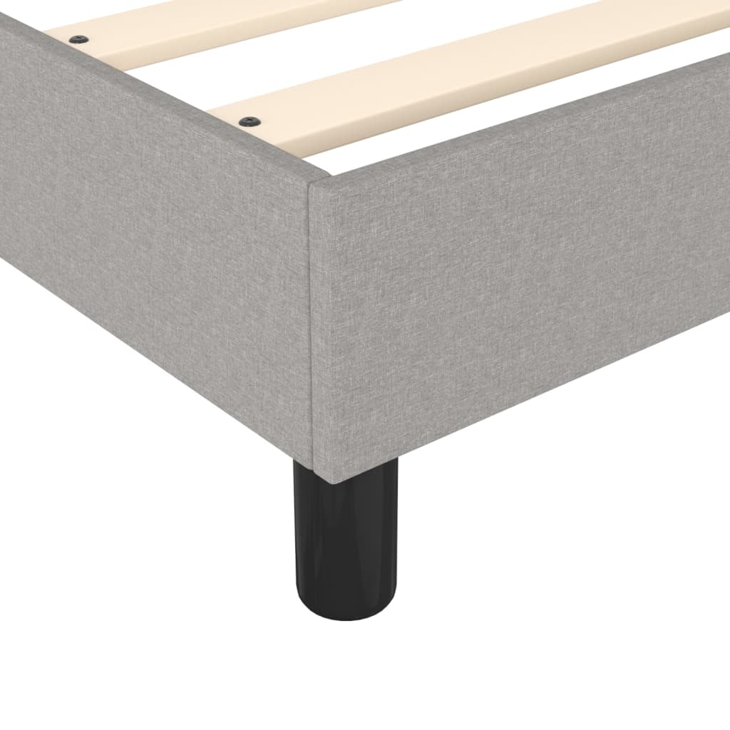 Bettgestell ohne Matratze Hellgrau 90x200 cm Stoff