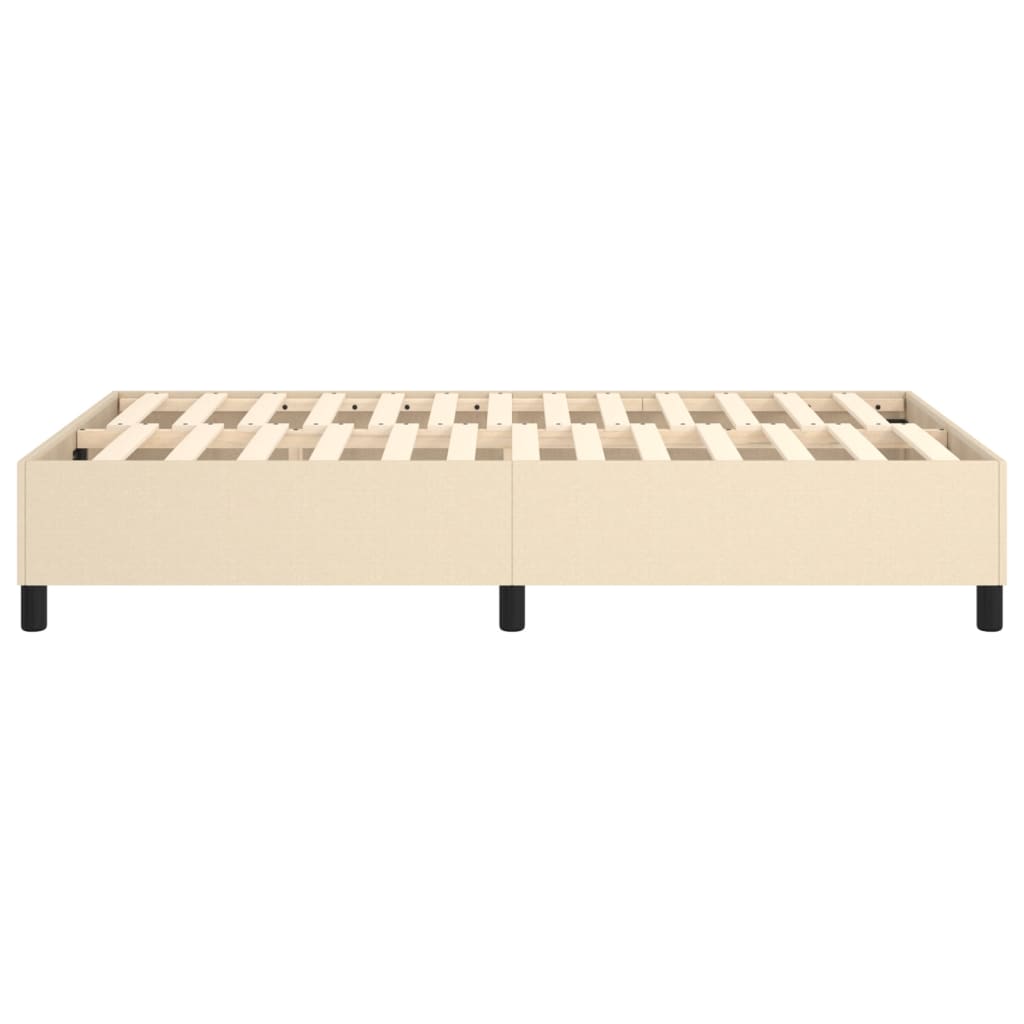 Bettgestell ohne Matratze Creme 120x200 cm Stoff