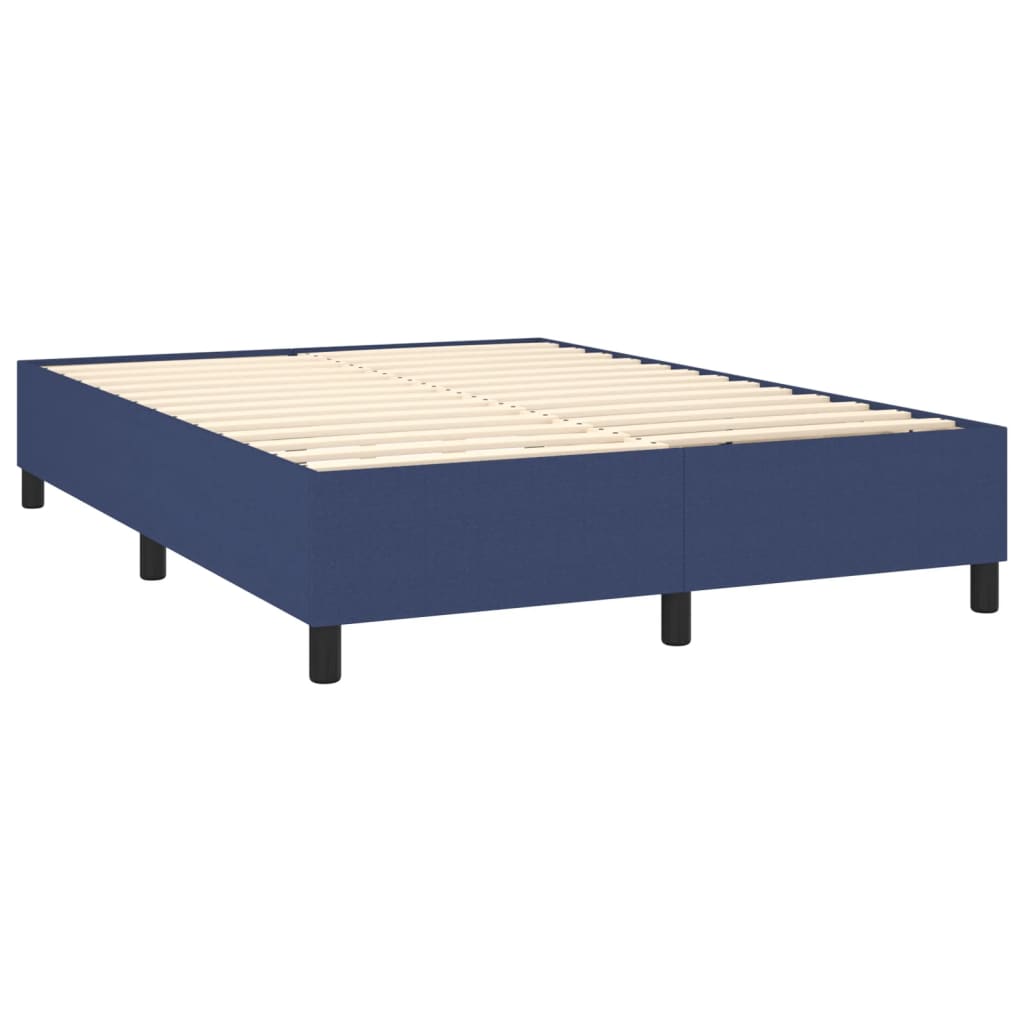 Bettgestell ohne Matratze Blau 140x190 cm Stoff
