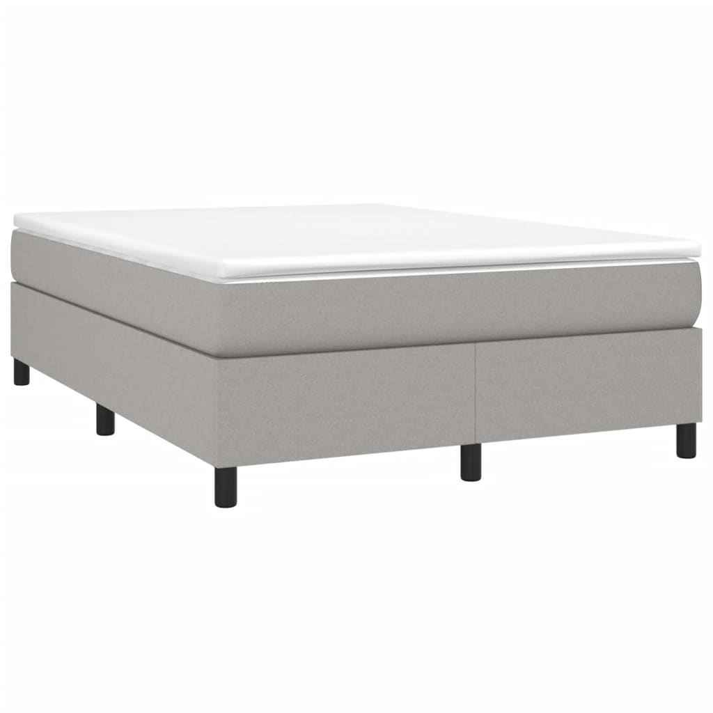 Bettgestell ohne Matratze Hellgrau 140x200 cm Stoff