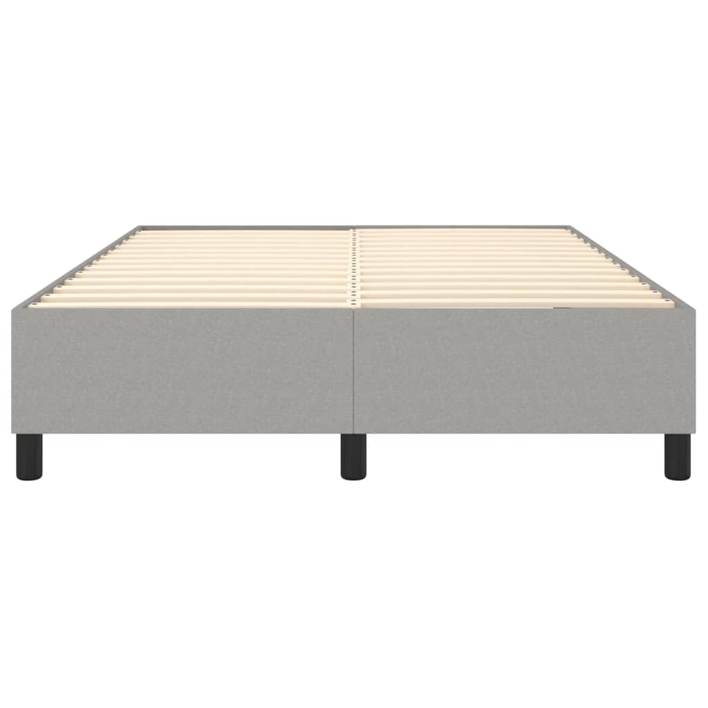 Bettgestell ohne Matratze Hellgrau 140x200 cm Stoff