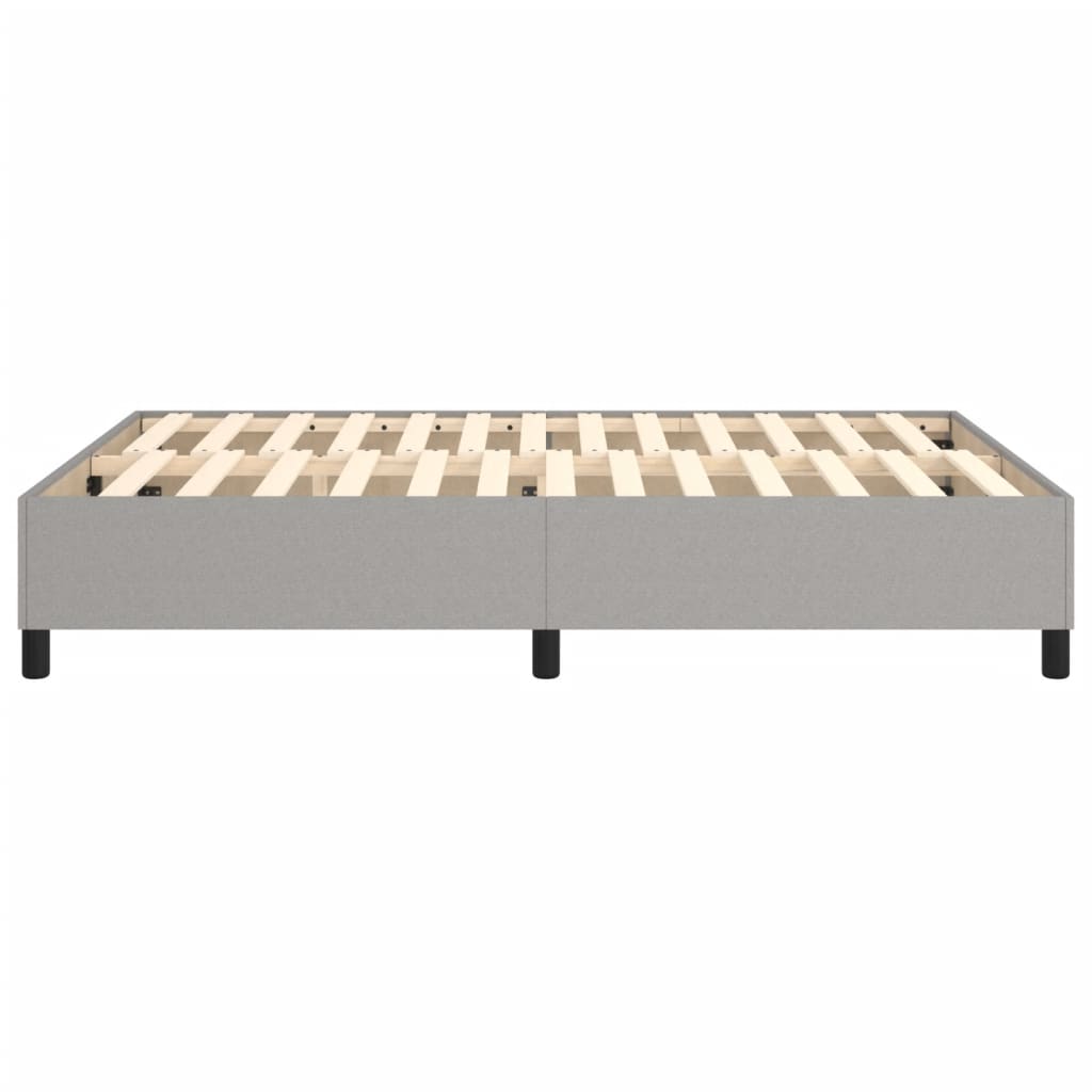 Bettgestell ohne Matratze Hellgrau 140x200 cm Stoff