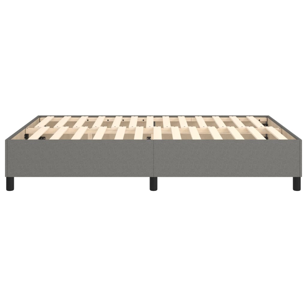 Bettgestell ohne Matratze Dunkelgrau 140x200 cm Stoff