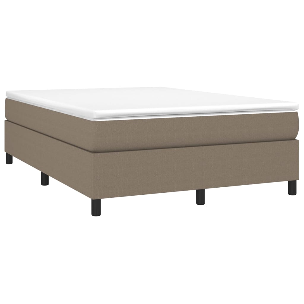 Bettgestell ohne Matratze Taupe 140x200 cm Stoff