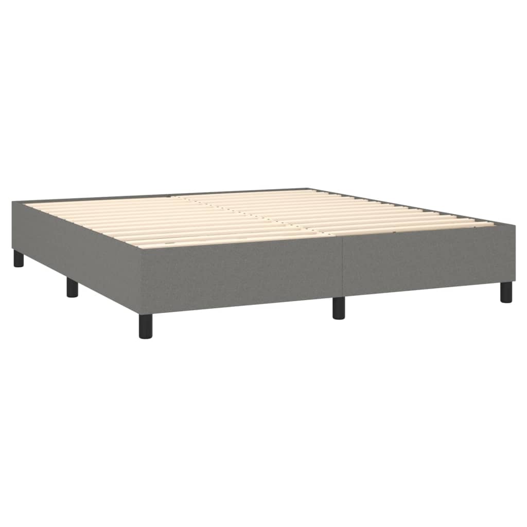Bettgestell ohne Matratze Dunkelgrau 160x200 cm Stoff