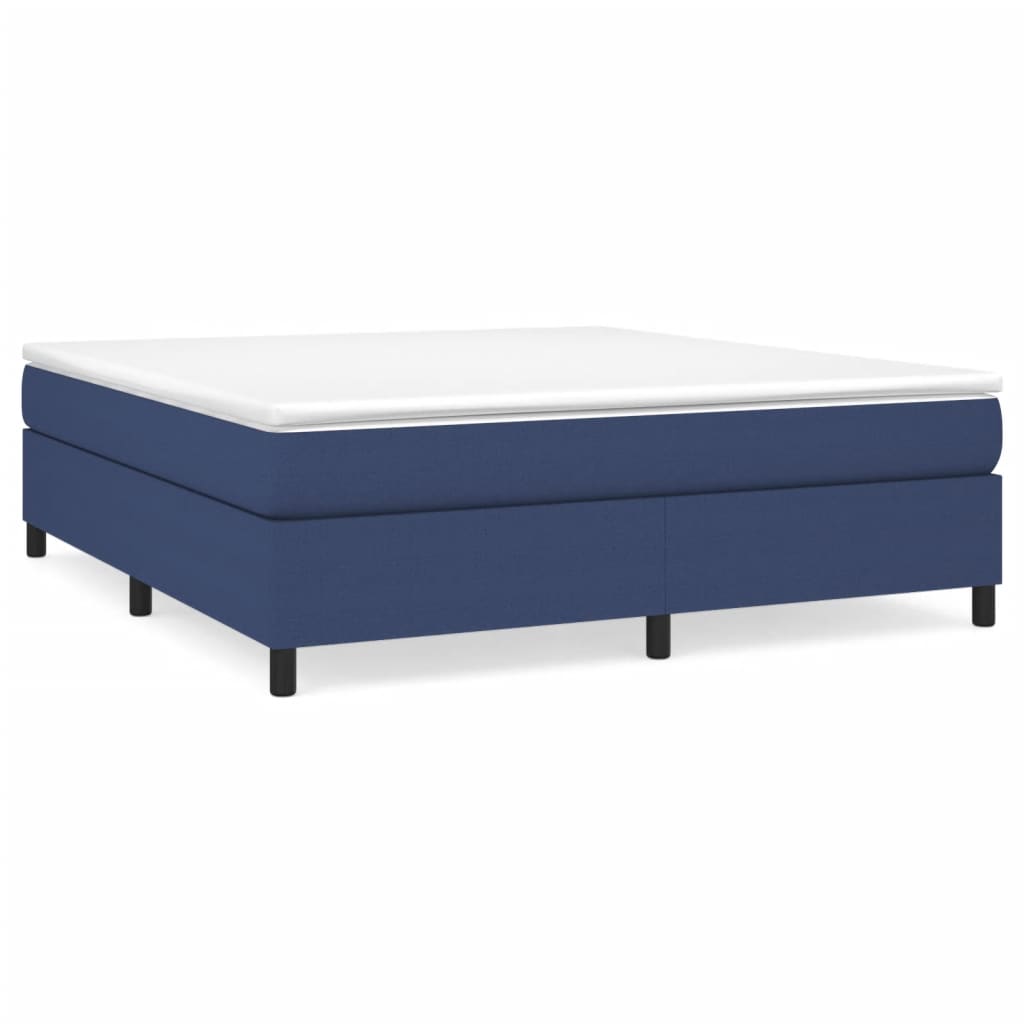 Bettgestell ohne Matratze Blau 160x200 cm Stoff