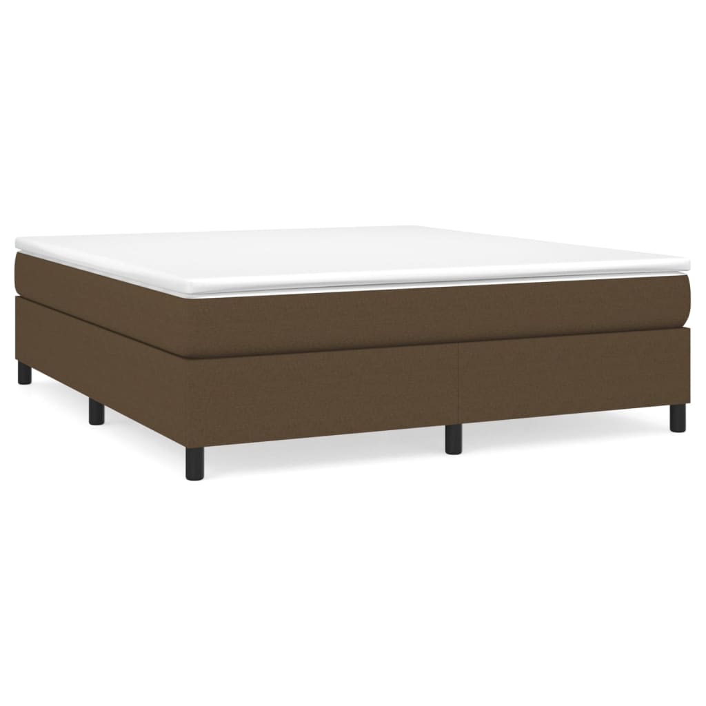 Bettgestell ohne Matratze Dunkelbraun 180x200 cm Stoff