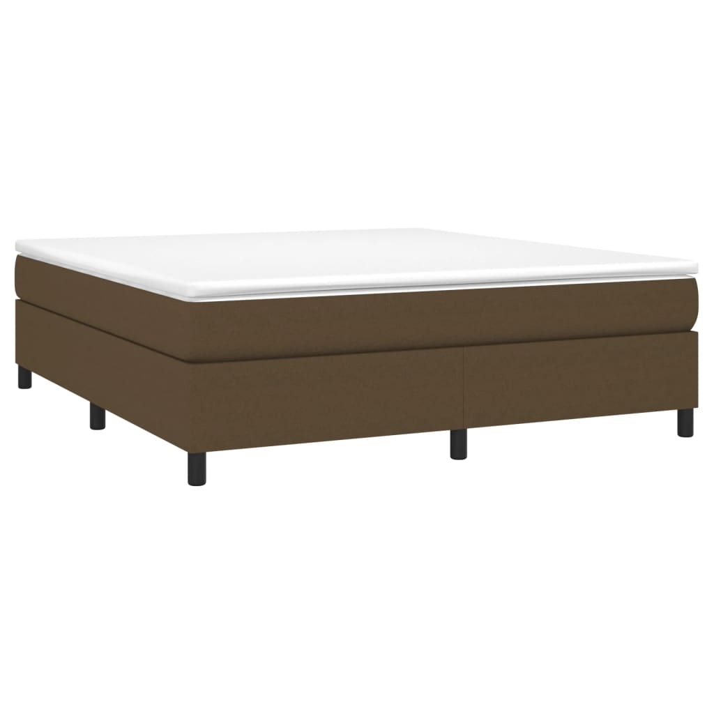 Bettgestell ohne Matratze Dunkelbraun 180x200 cm Stoff