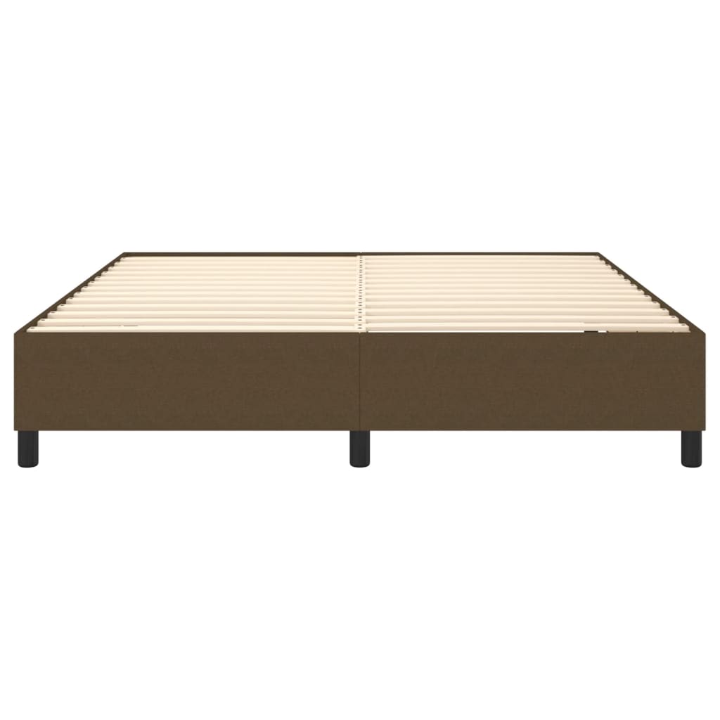 Bettgestell ohne Matratze Dunkelbraun 180x200 cm Stoff
