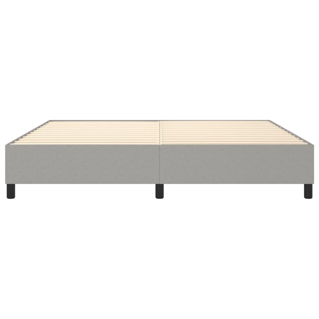 Bettgestell ohne Matratze Hellgrau 200x200 cm Stoff
